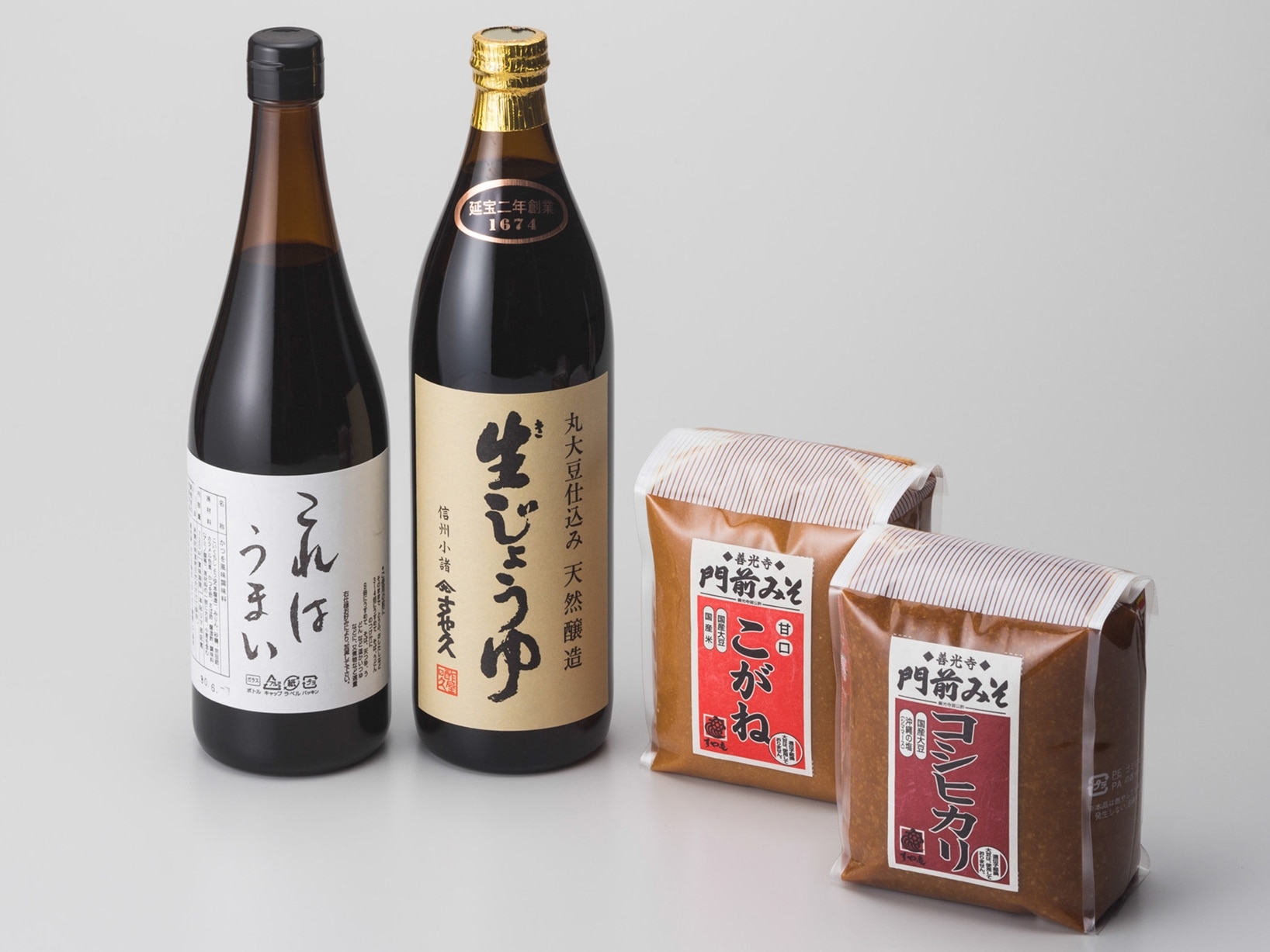 善光寺の門前みそ蔵「すや亀」みそ・しょうゆセット
