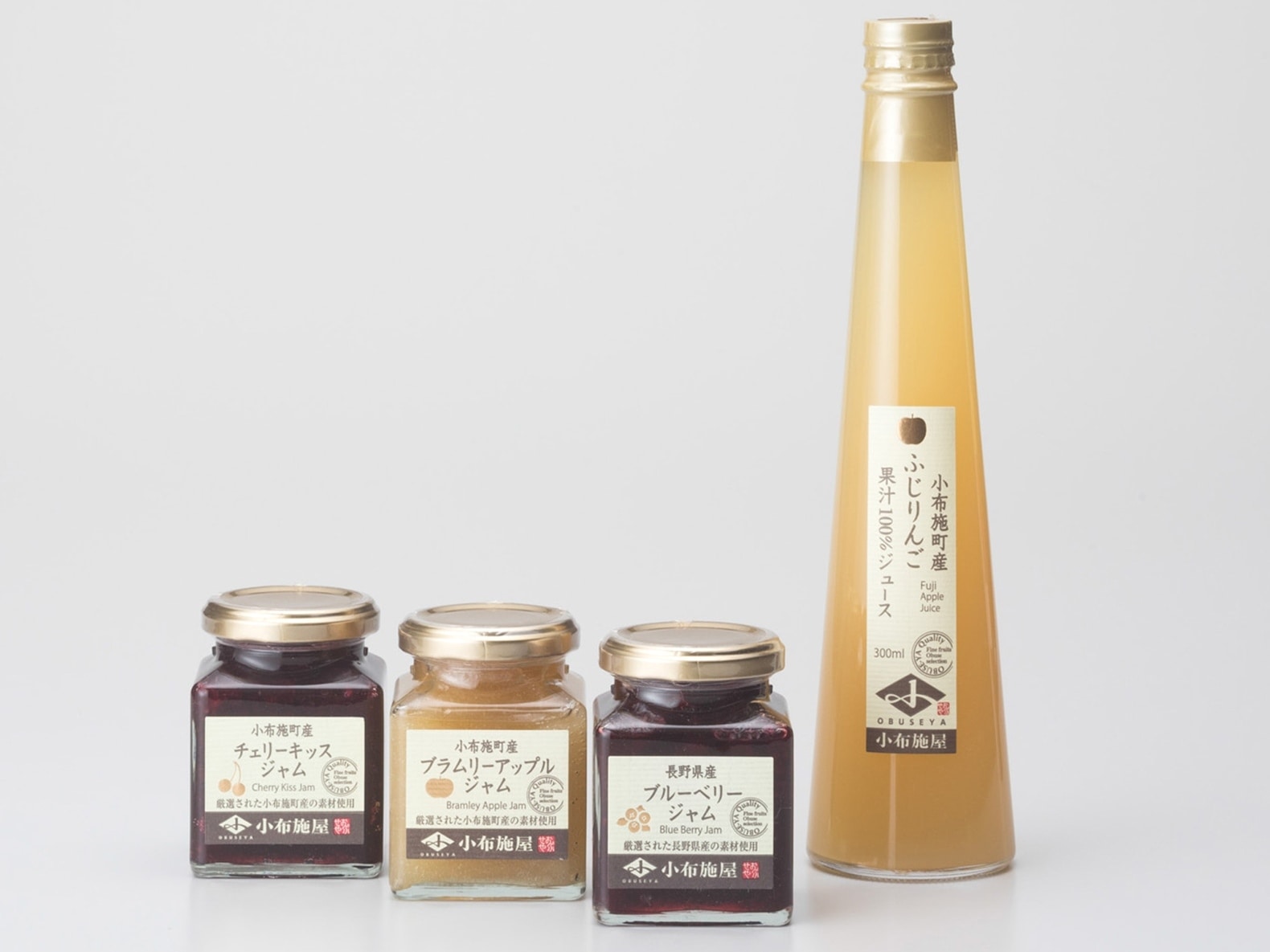 小布施のりんごジュースとジャム3種のセット