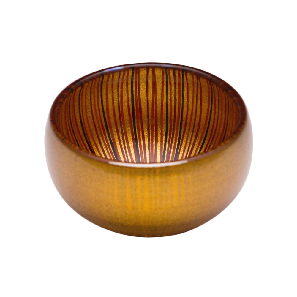 丸嘉小坂漆器店 漆硝子 百色(蕾クリスタルボウルS 金)