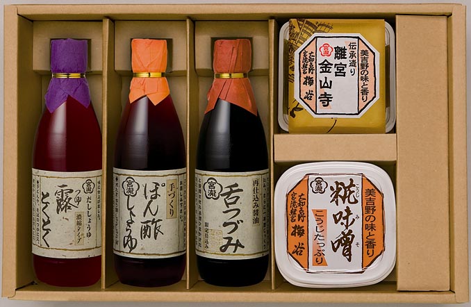 吉野 梅谷醸造元 宮滝しょうゆ味噌セット