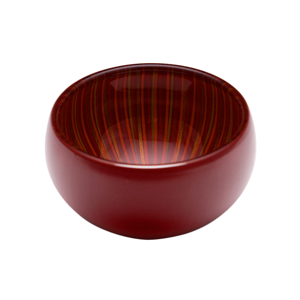 丸嘉小坂漆器店 漆硝子 百色(蕾クリスタルボウルS 朱)