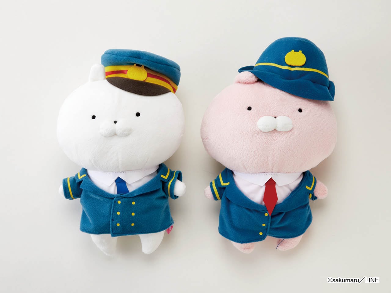 うさまる 駅長まるぬいぐるみS & うさこ 車掌ぬいぐるみS